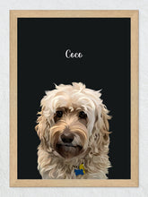 Load image into Gallery viewer, Framed pet portrait