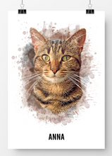 Load image into Gallery viewer, Watercolor pet portrait