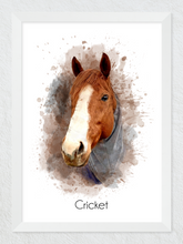 Load image into Gallery viewer, Watercolor pet portrait