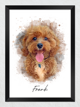 Load image into Gallery viewer, Watercolor pet portrait