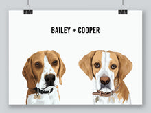 Load image into Gallery viewer, Two-pet portrait