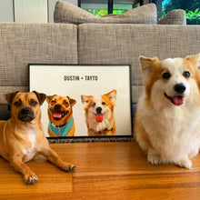 Load image into Gallery viewer, Two-pet digital portrait