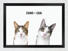 Load image into Gallery viewer, Two-pet framed portrait
